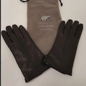 Black leather Fratelli Orsini Gloves
